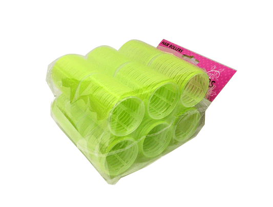 Set of 12 x X-Large Size (1-3/4” Diameter) Self Grip Hair Rollers Pro Salon Hairdressing Curlers